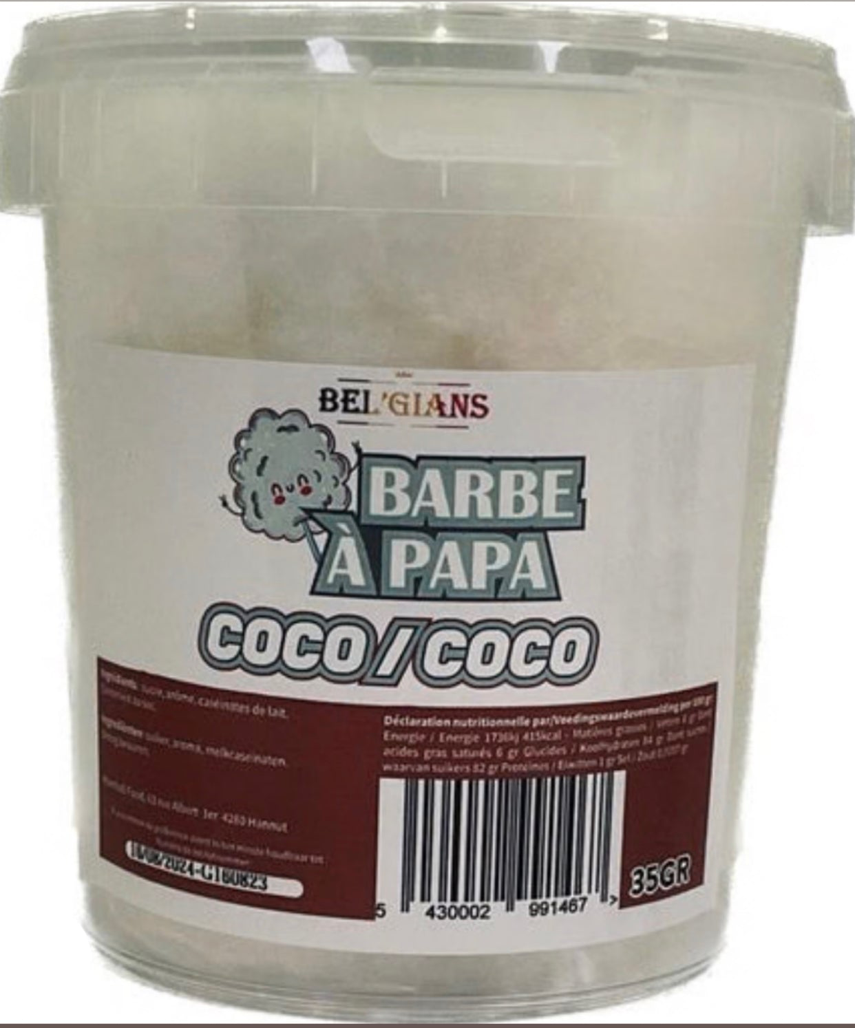 Barbe à papa noix de coco